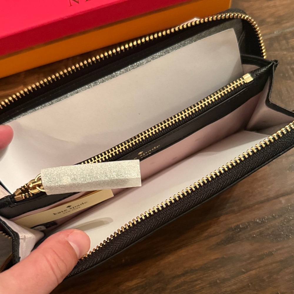 Kate Spade Pink Wallet with Cocktail Design - Picture 3 of 4